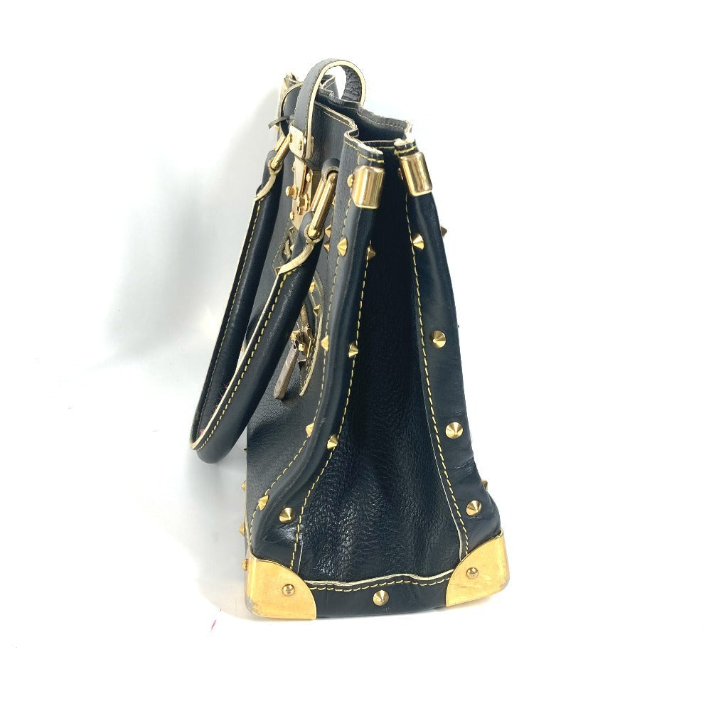 LOUIS VUITTON Tote Bag M91812 Suhari leather black Suhari Faburo Studs Women Used Authentic