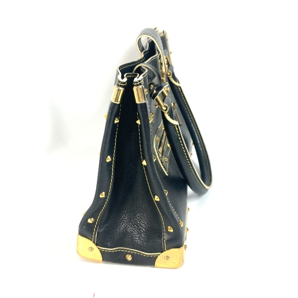 LOUIS VUITTON Tote Bag M91812 Suhari leather black Suhari Faburo Studs Women Used Authentic
