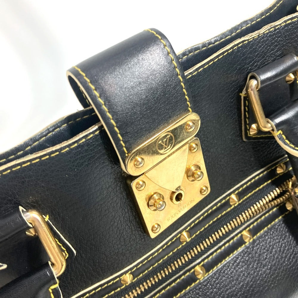 LOUIS VUITTON Tote Bag M91812 Suhari leather black Suhari Faburo Studs Women Used Authentic