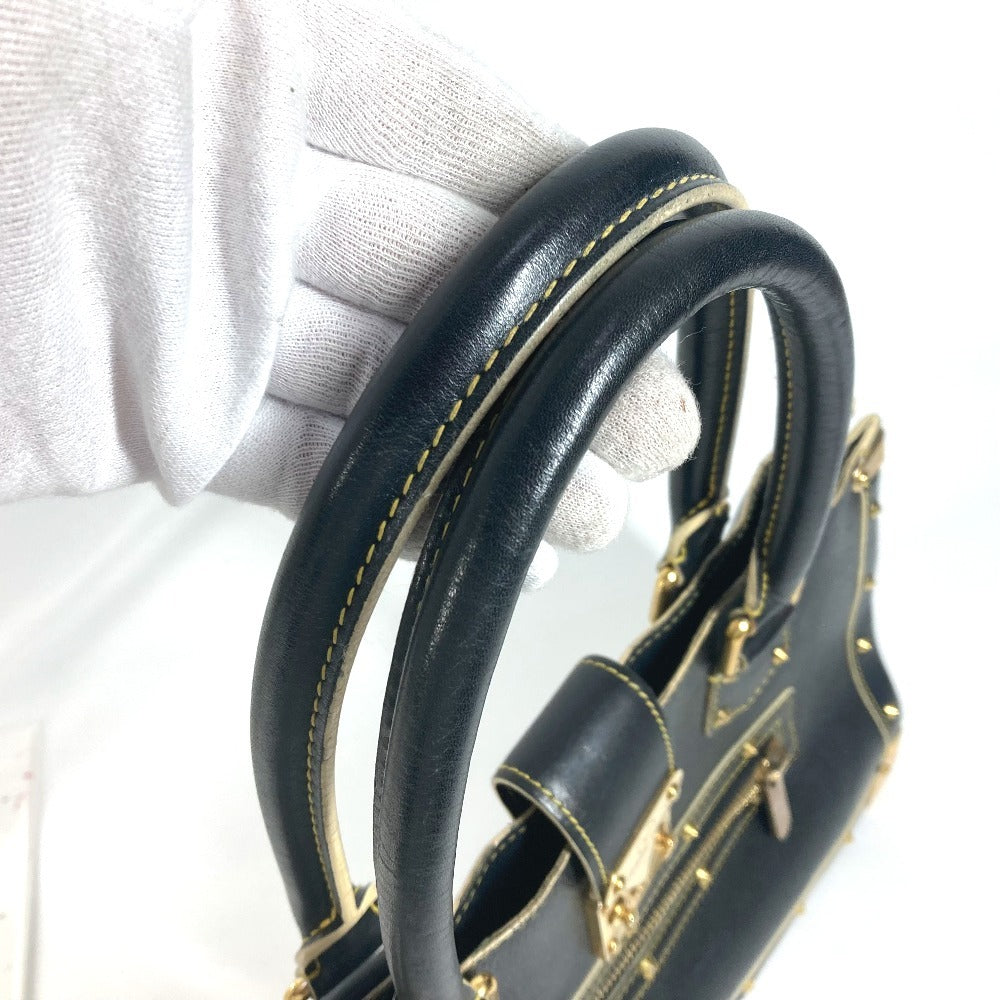 LOUIS VUITTON Tote Bag M91812 Suhari leather black Suhari Faburo Studs Women Used Authentic