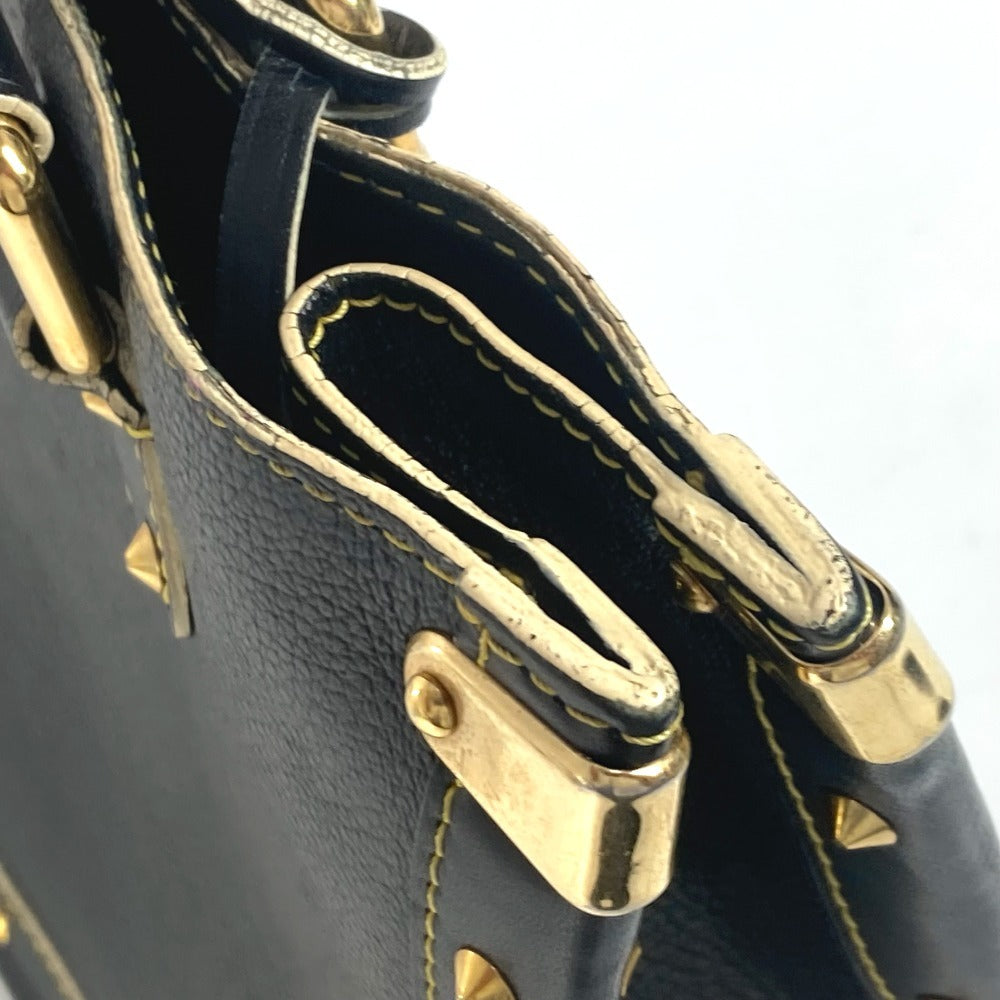 LOUIS VUITTON Tote Bag M91812 Suhari leather black Suhari Faburo Studs Women Used Authentic