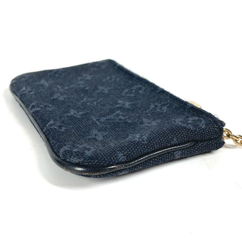 LOUIS VUITTON Coin case M92436 Monogram Mini-LinCanvas blue Monogram mini run Pochette cree mens(Unisex) Used Authentic
