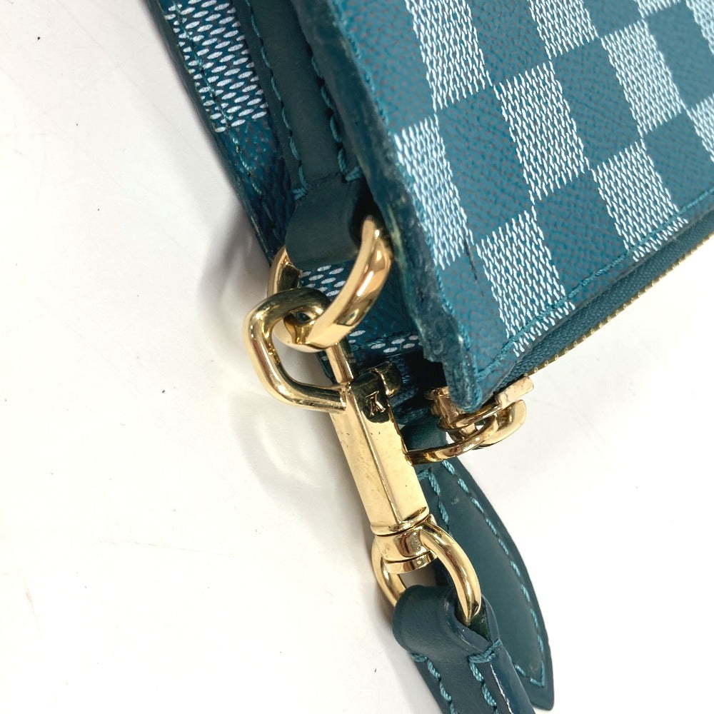 LOUIS VUITTON Shoulder Bag N41310 PVC / Leather green Damier color module unisex(Unisex) Used Authentic