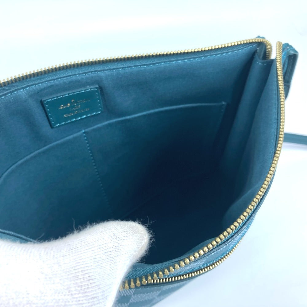 LOUIS VUITTON Shoulder Bag N41310 PVC / Leather green Damier color module unisex(Unisex) Used Authentic