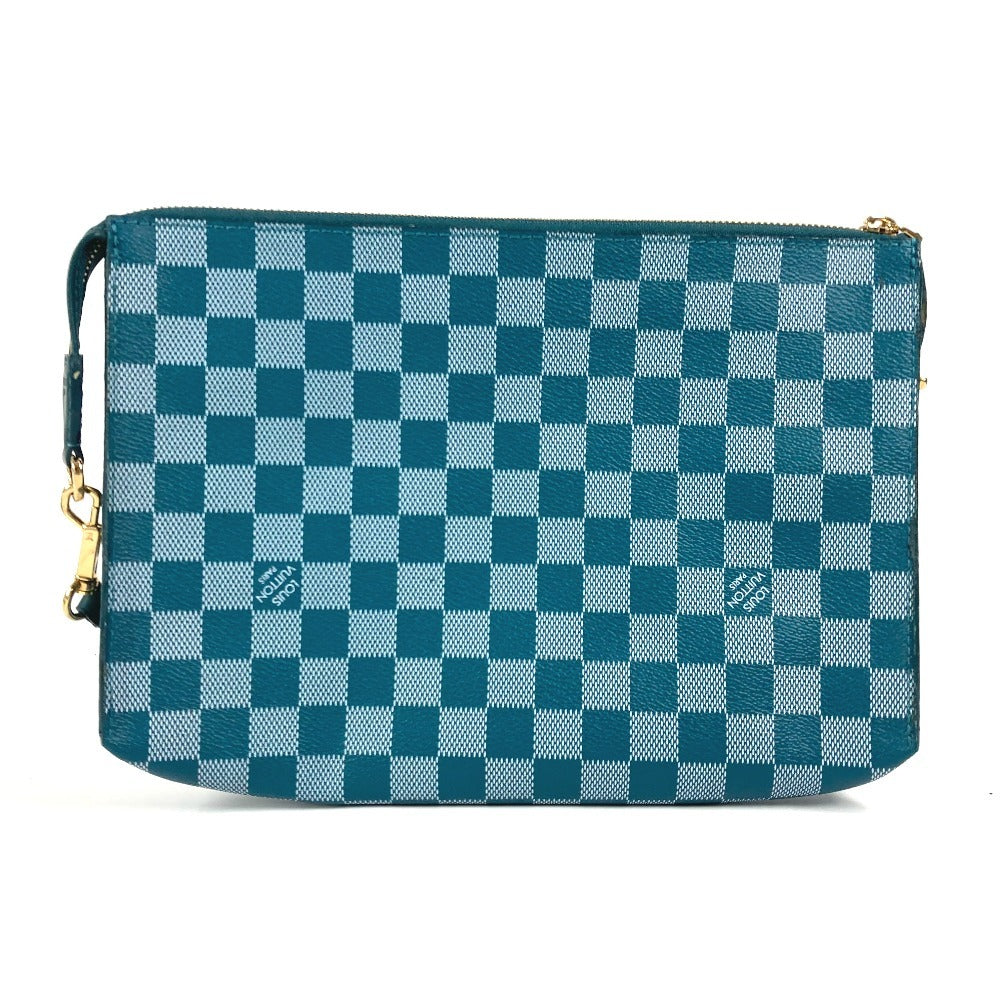 LOUIS VUITTON Shoulder Bag N41310 PVC / Leather green Damier color module unisex(Unisex) Used Authentic