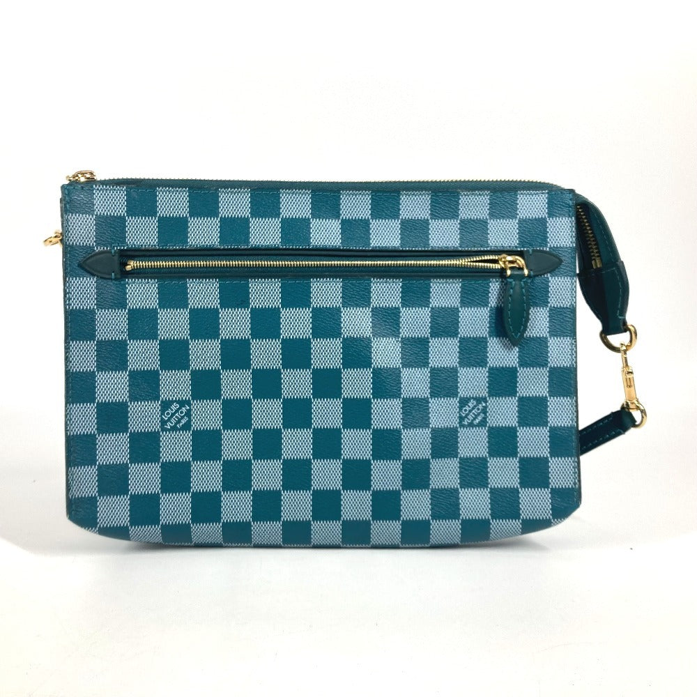 LOUIS VUITTON Shoulder Bag N41310 PVC / Leather green Damier color module unisex(Unisex) Used Authentic