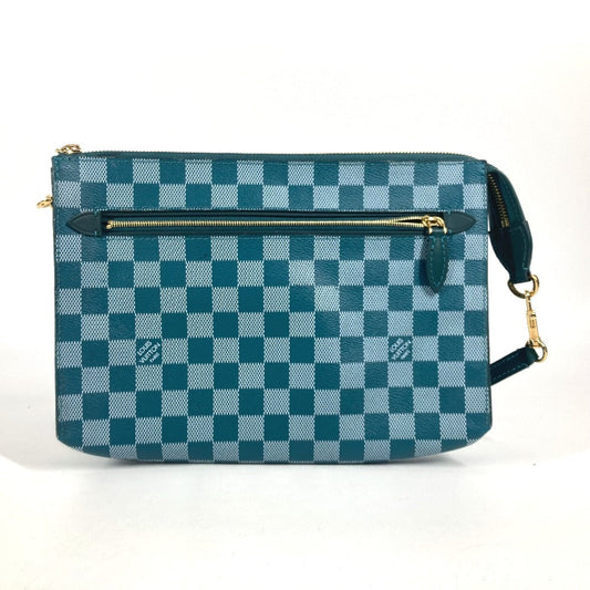 LOUIS VUITTON Shoulder Bag N41310 PVC / Leather green Damier color module unisex(Unisex) Used Authentic