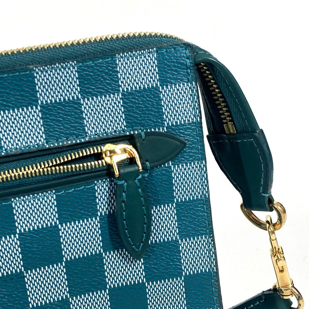 LOUIS VUITTON Shoulder Bag N41310 PVC / Leather green Damier color module unisex(Unisex) Used Authentic