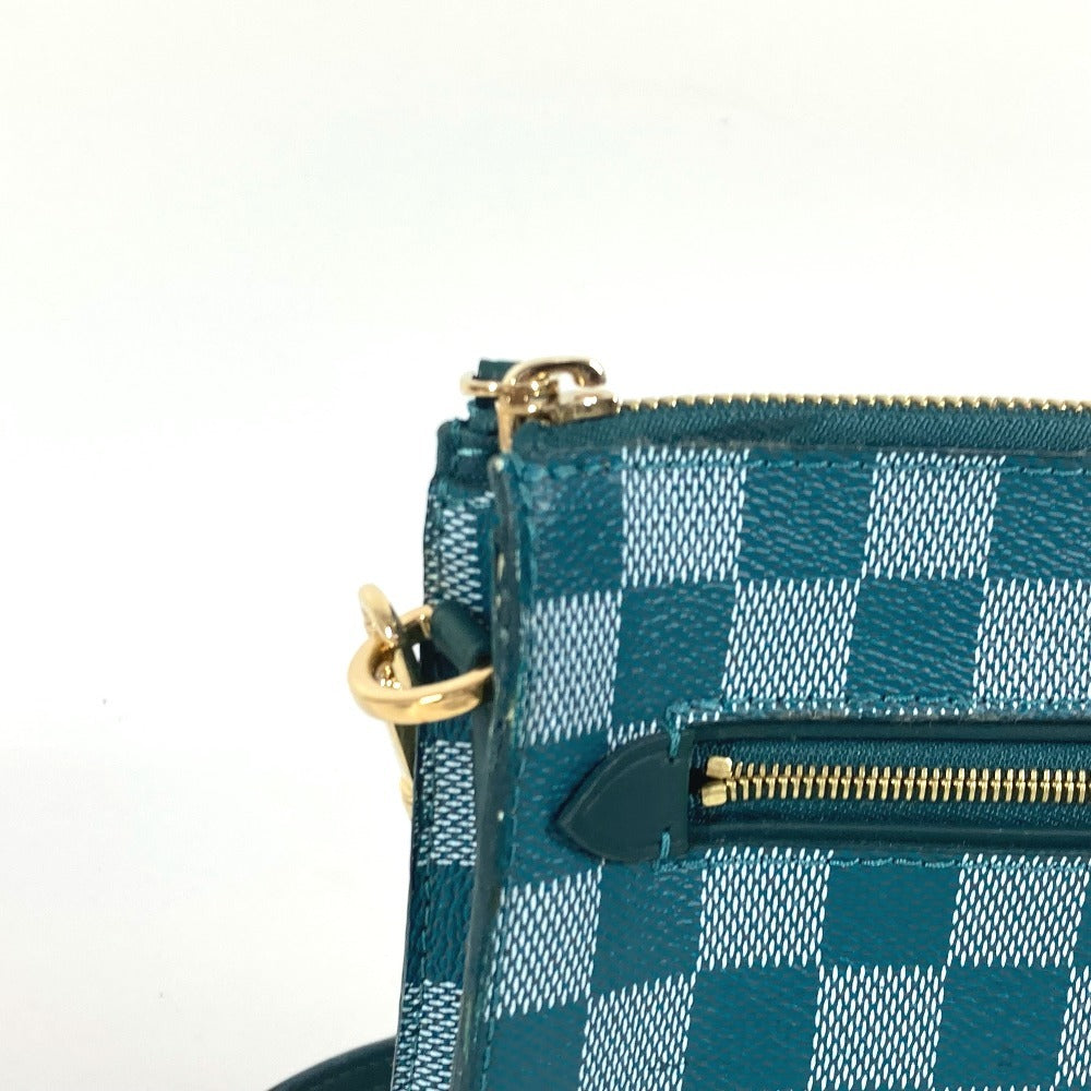 LOUIS VUITTON Shoulder Bag N41310 PVC / Leather green Damier color module unisex(Unisex) Used Authentic