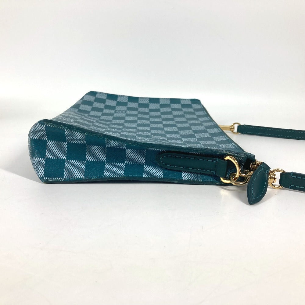 LOUIS VUITTON Shoulder Bag N41310 PVC / Leather green Damier color module unisex(Unisex) Used Authentic