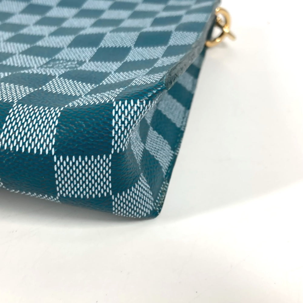 LOUIS VUITTON Shoulder Bag N41310 PVC / Leather green Damier color module unisex(Unisex) Used Authentic