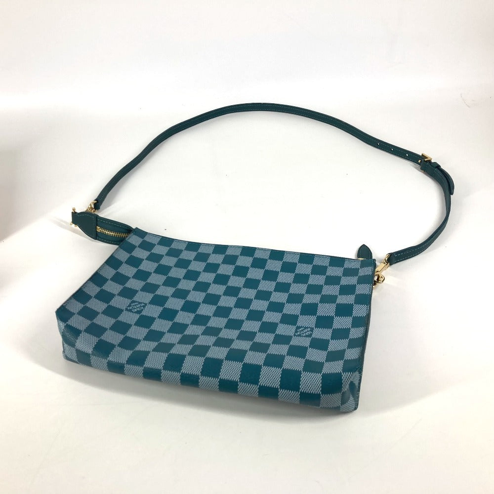LOUIS VUITTON Shoulder Bag N41310 PVC / Leather green Damier color module unisex(Unisex) Used Authentic