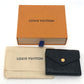 LOUIS VUITTON Trifold wallet M62935 Monogram Ann Platt Leather black Portefeuille Zoe Women Used Authentic