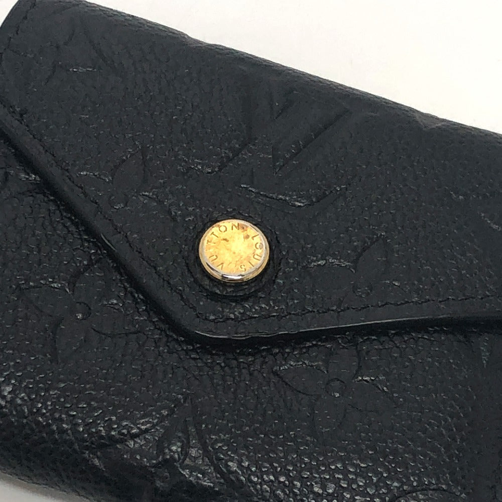 LOUIS VUITTON Trifold wallet M62935 Monogram Ann Platt Leather black Portefeuille Zoe Women Used Authentic