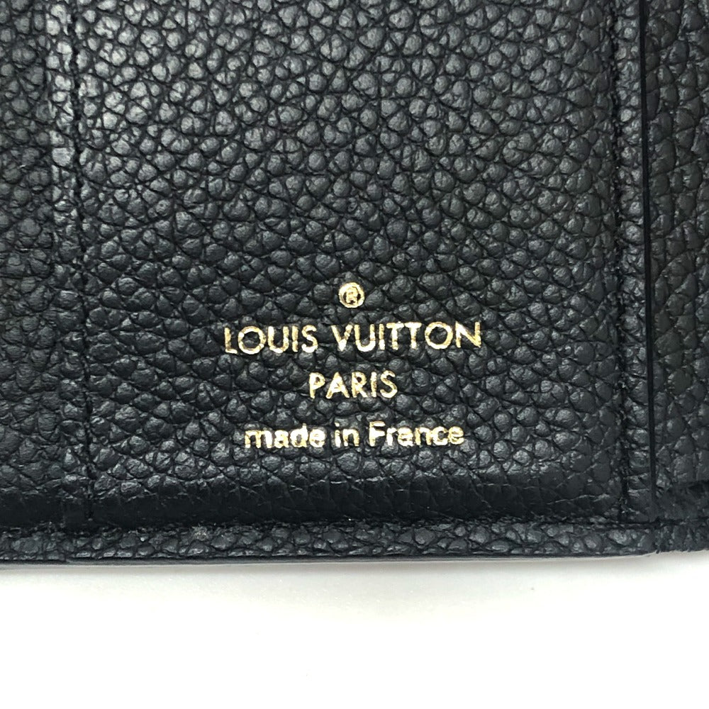 LOUIS VUITTON Trifold wallet M62935 Monogram Ann Platt Leather black Portefeuille Zoe Women Used Authentic