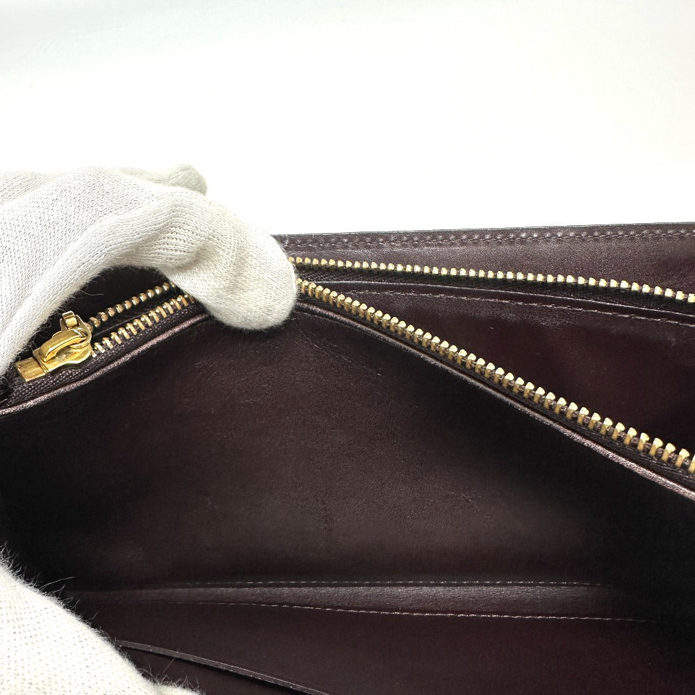 LOUIS VUITTON Long Wallet Purse M90152 Monogram Vernis Brown Portefeuille Sara Women Used Authentic