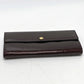 LOUIS VUITTON Long Wallet Purse M90152 Monogram Vernis Brown Portefeuille Sara Women Used Authentic