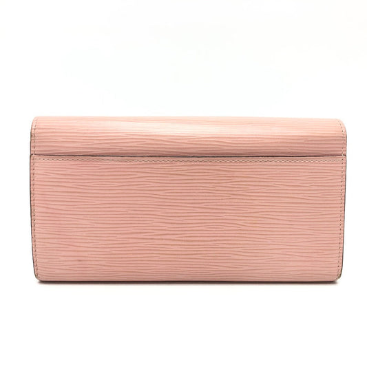 LOUIS VUITTON Long Wallet Purse M61216 Epi Leather pink Epi Portefeuille Sarah Women Used Authentic