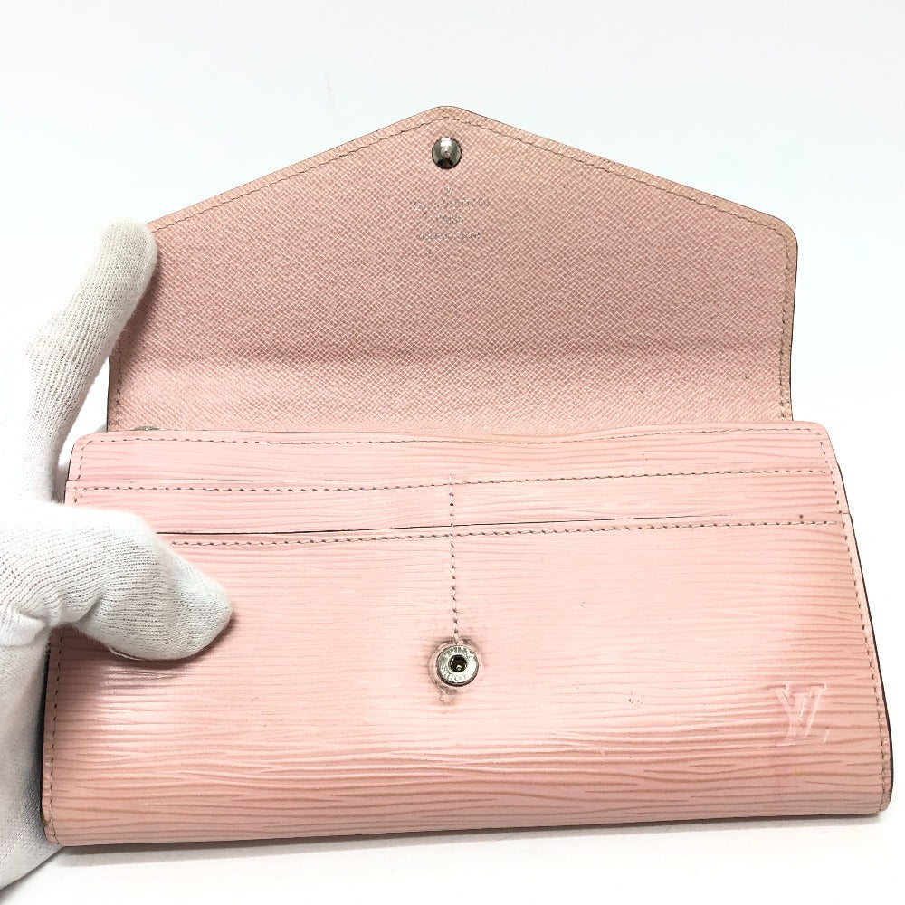 LOUIS VUITTON Long Wallet Purse M61216 Epi Leather pink Epi Portefeuille Sarah Women Used Authentic
