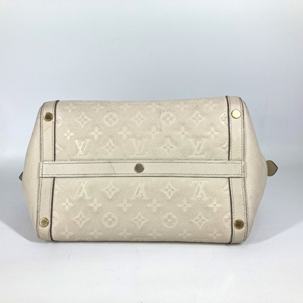 LOUIS VUITTON Handbag M41039 Monogram Ann Platt Leather white Monogram Ann Platt Male MM Women Used Authentic