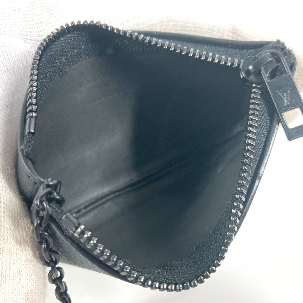 LOUIS VUITTON Coin case M81031 leather black Aerogram Pochette Cre mens(Unisex) Used Authentic