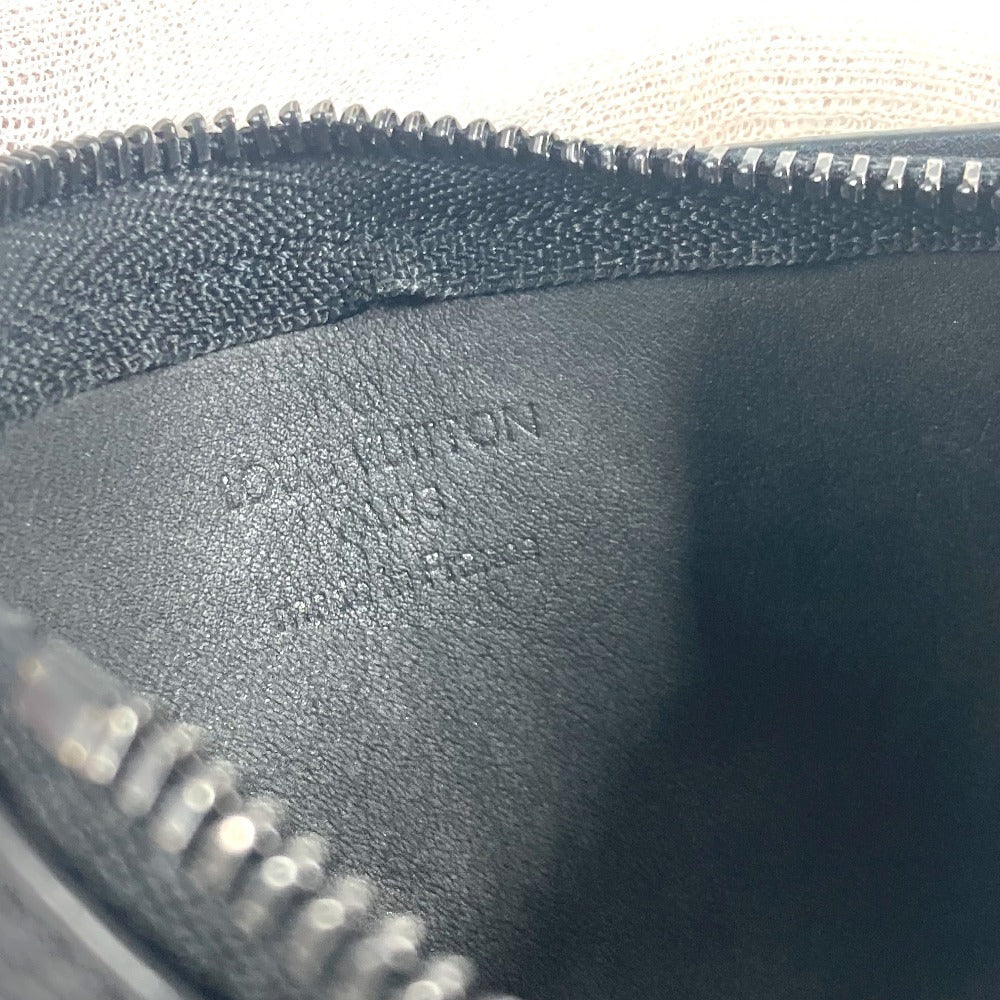 LOUIS VUITTON Coin case M81031 leather black Aerogram Pochette Cre mens(Unisex) Used Authentic