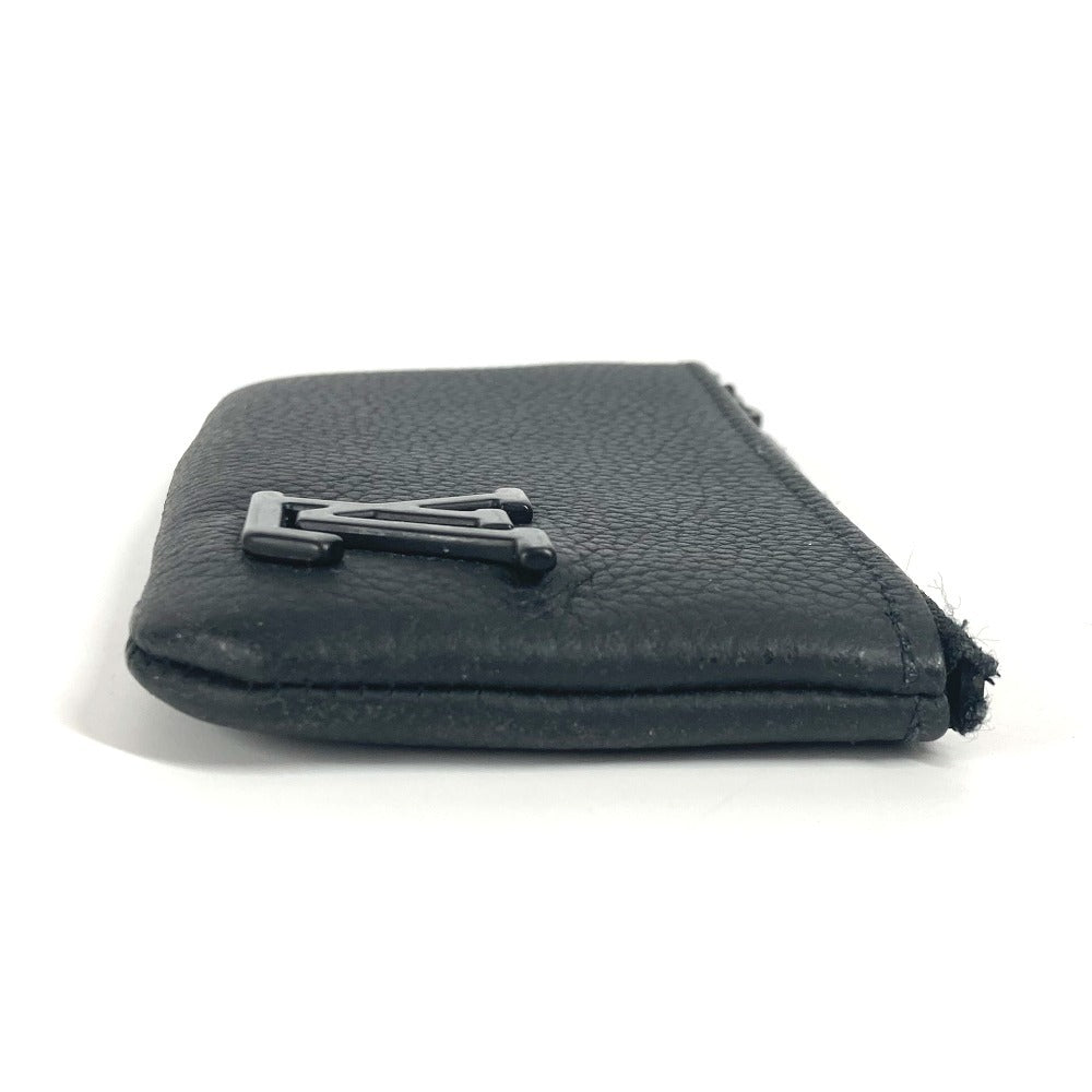 LOUIS VUITTON Coin case M81031 leather black Aerogram Pochette Cre mens(Unisex) Used Authentic