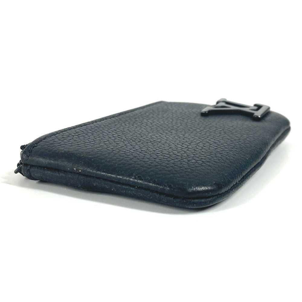 LOUIS VUITTON Coin case M81031 leather black Aerogram Pochette Cre mens(Unisex) Used Authentic