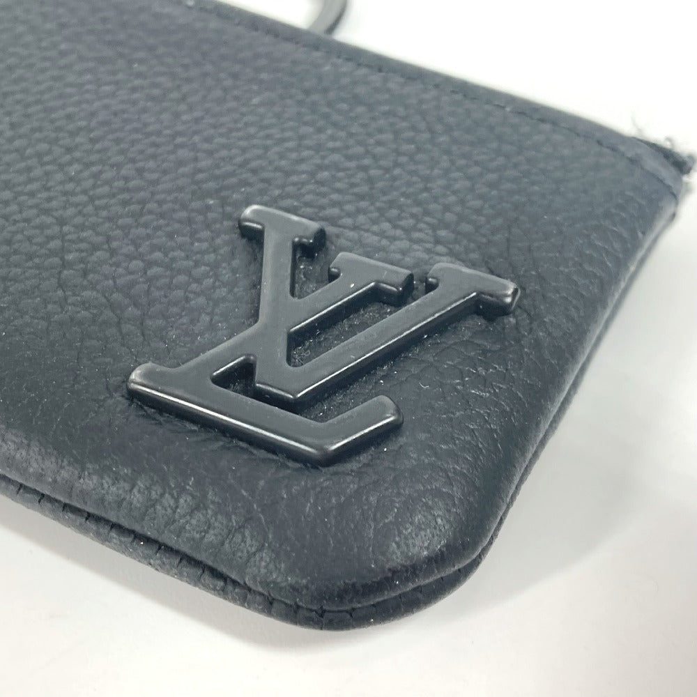 LOUIS VUITTON Coin case M81031 leather black Aerogram Pochette Cre mens(Unisex) Used Authentic