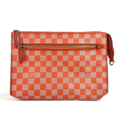 LOUIS VUITTON Shoulder Bag N41312 Damier canvas Orange Damier color module Women Used Authentic