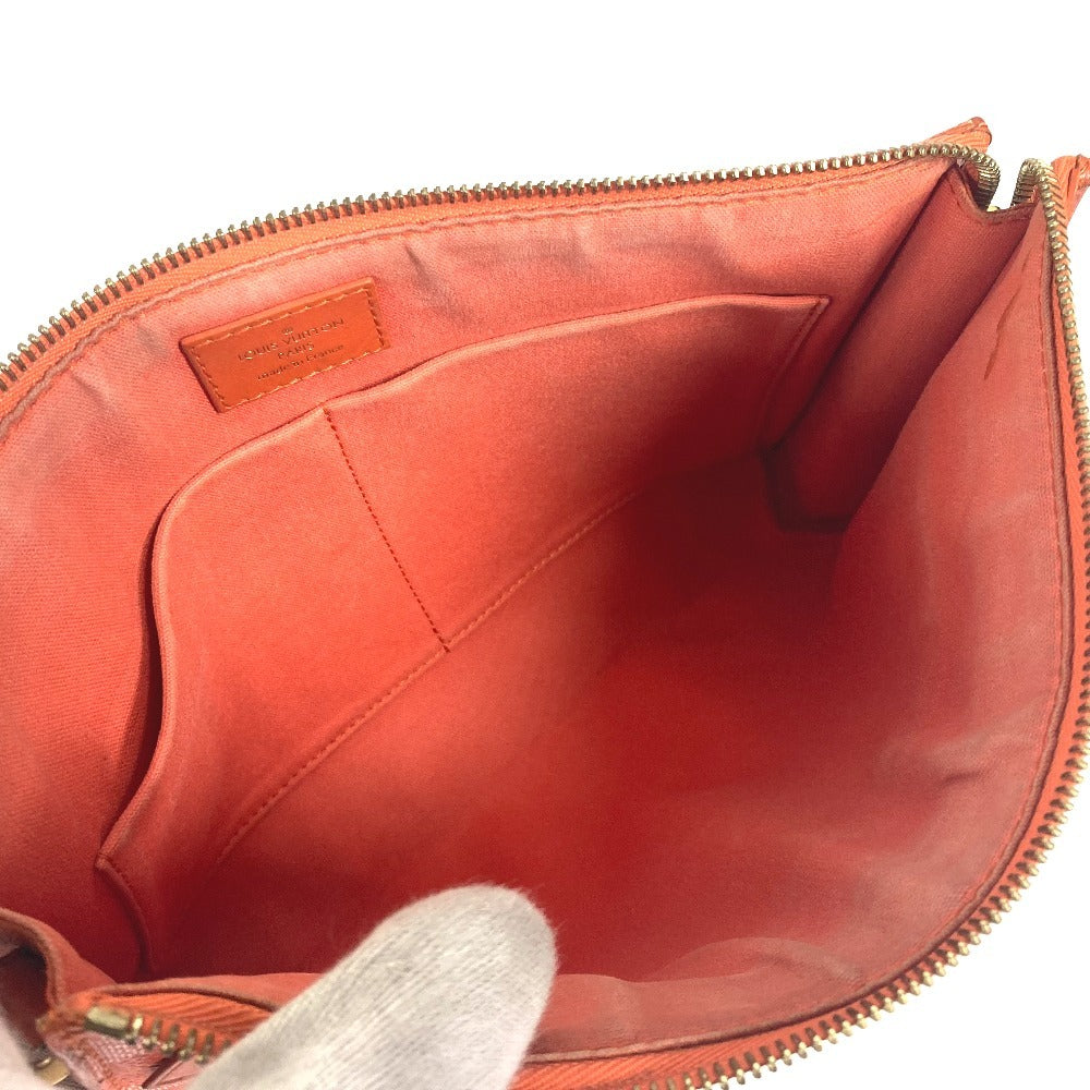 LOUIS VUITTON Shoulder Bag N41312 Damier canvas Orange Damier color module Women Used Authentic