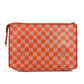 LOUIS VUITTON Shoulder Bag N41312 Damier canvas Orange Damier color module Women Used Authentic