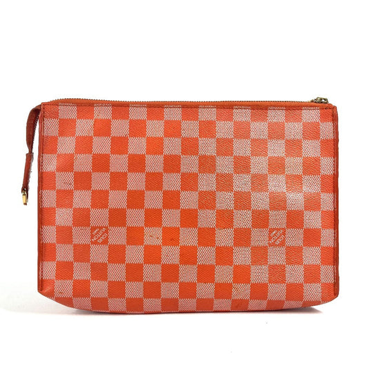 LOUIS VUITTON Shoulder Bag N41312 Damier canvas Orange Damier color module Women Used Authentic