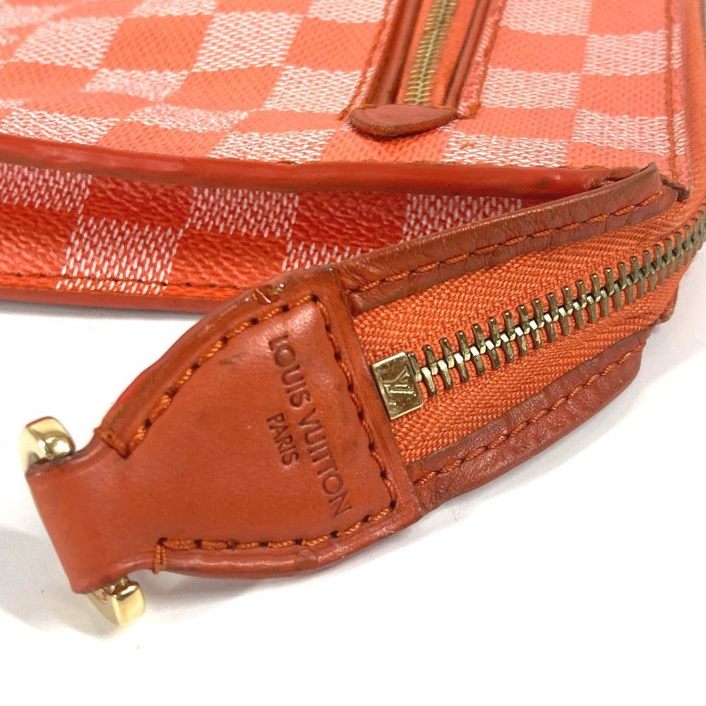 LOUIS VUITTON Shoulder Bag N41312 Damier canvas Orange Damier color module Women Used Authentic