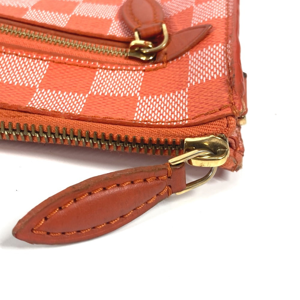 LOUIS VUITTON Shoulder Bag N41312 Damier canvas Orange Damier color module Women Used Authentic