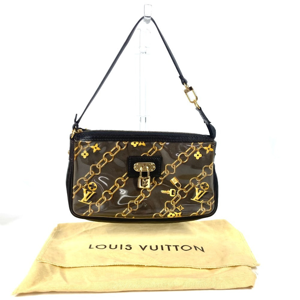 LOUIS VUITTON Shoulder Bag M95162 Plastics, Leather Brown Monogram charm Pochette Accessoires Women Used Authentic