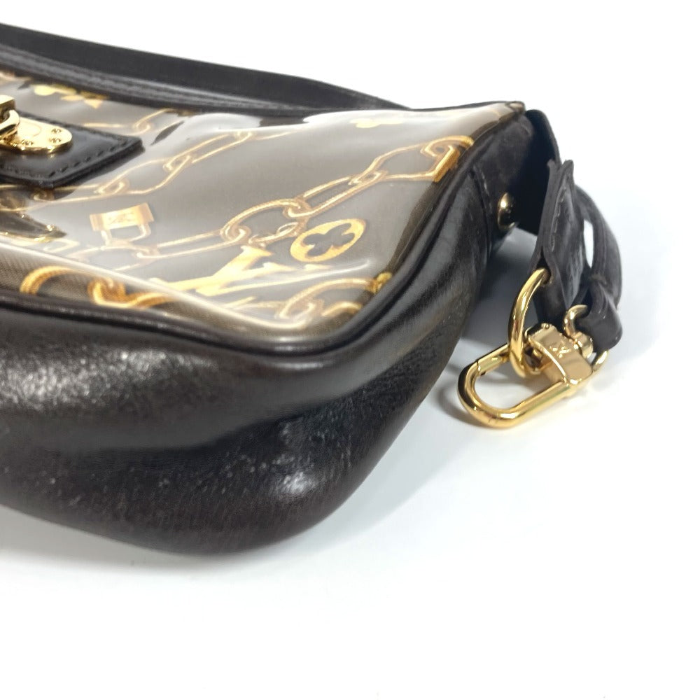 LOUIS VUITTON Shoulder Bag M95162 Plastics, Leather Brown Monogram charm Pochette Accessoires Women Used Authentic
