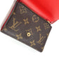 LOUIS VUITTON Trifold wallet M63326 Monogram canvas Brown Monogram Portefeuille Victorine Women Used Authentic
