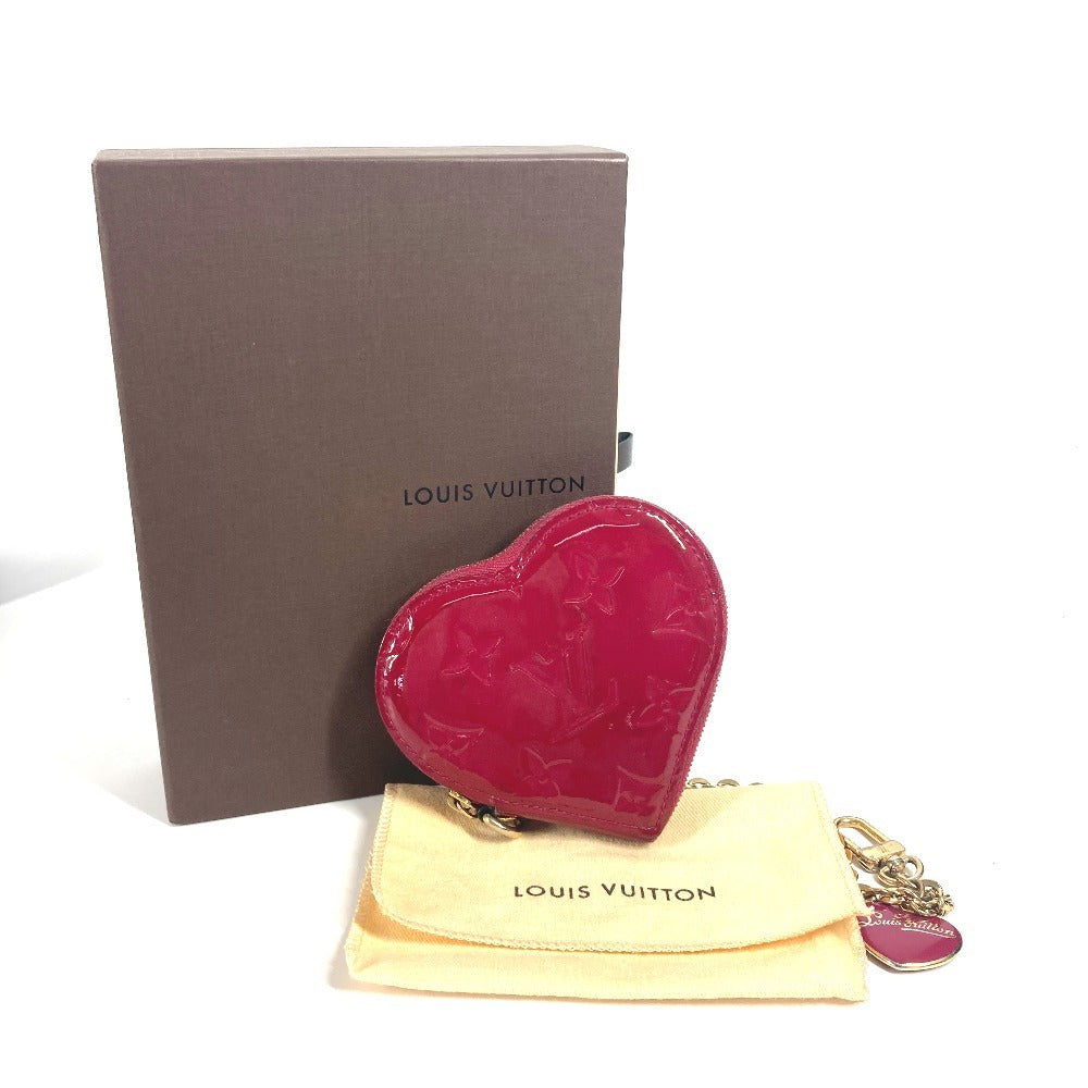 LOUIS VUITTON Coin case M90006 Monogram Vernis purple Monogram Vernis Porto Monet Coeur Women Used Authentic