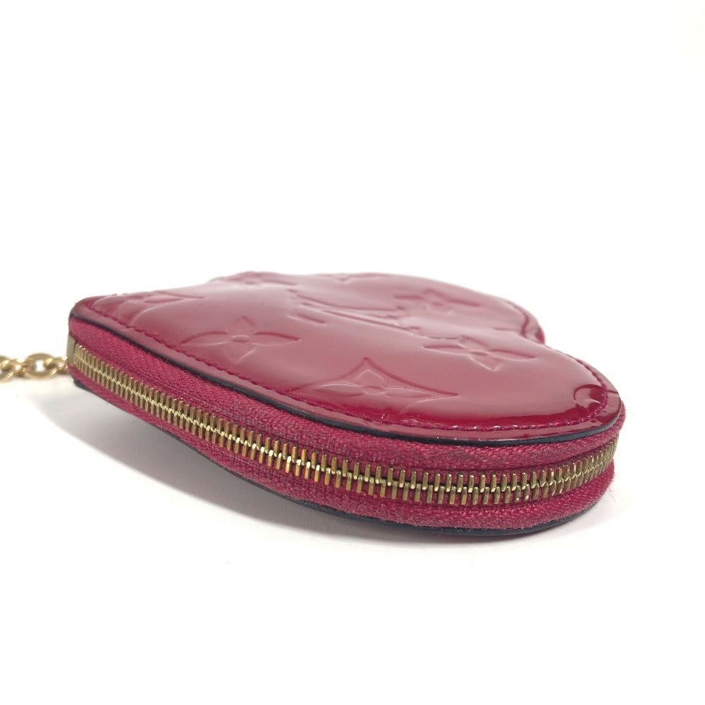 LOUIS VUITTON Coin case M90006 Monogram Vernis purple Monogram Vernis Porto Monet Coeur Women Used Authentic
