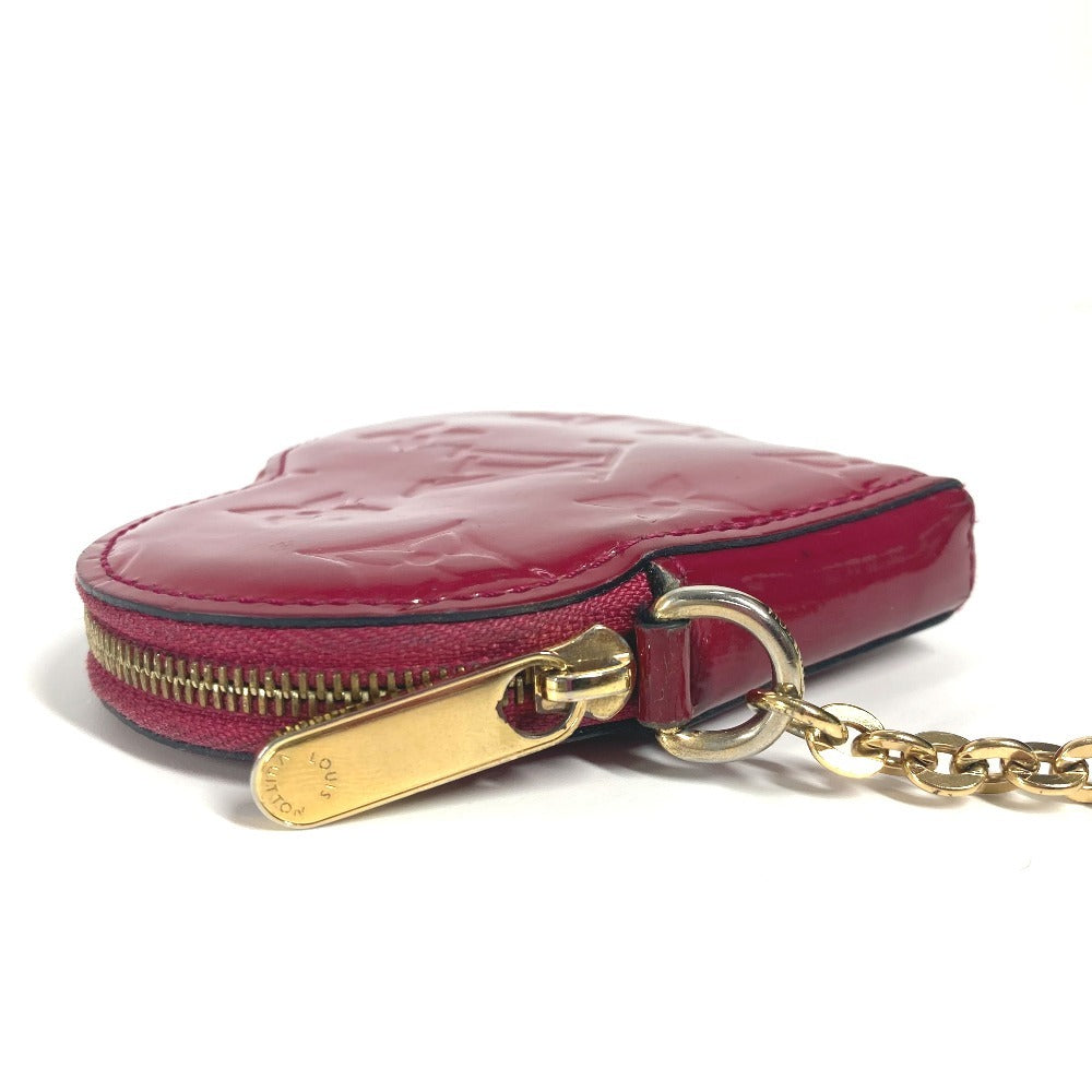 LOUIS VUITTON Coin case M90006 Monogram Vernis purple Monogram Vernis Porto Monet Coeur Women Used Authentic
