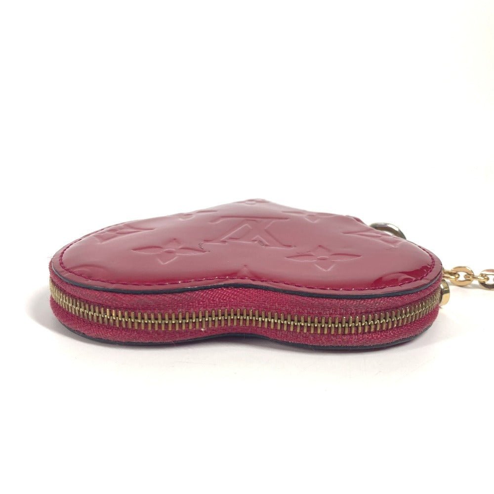 LOUIS VUITTON Coin case M90006 Monogram Vernis purple Monogram Vernis Porto Monet Coeur Women Used Authentic