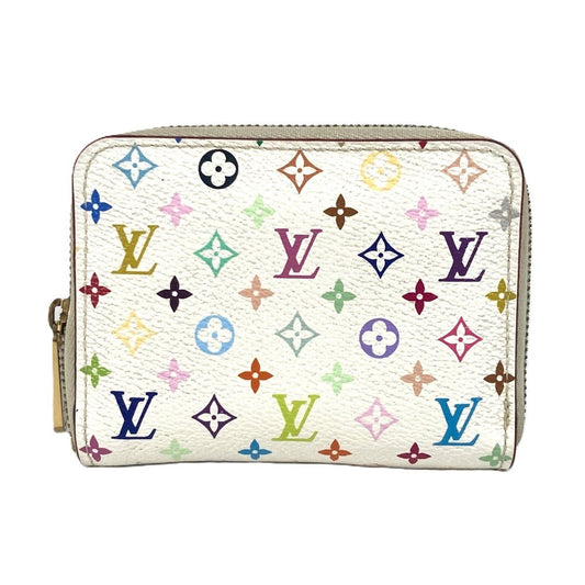 LOUIS VUITTON Coin case M93741 Monogram multicolor canvas white Monogram multicolor Zippy coin purse Women Used Authentic