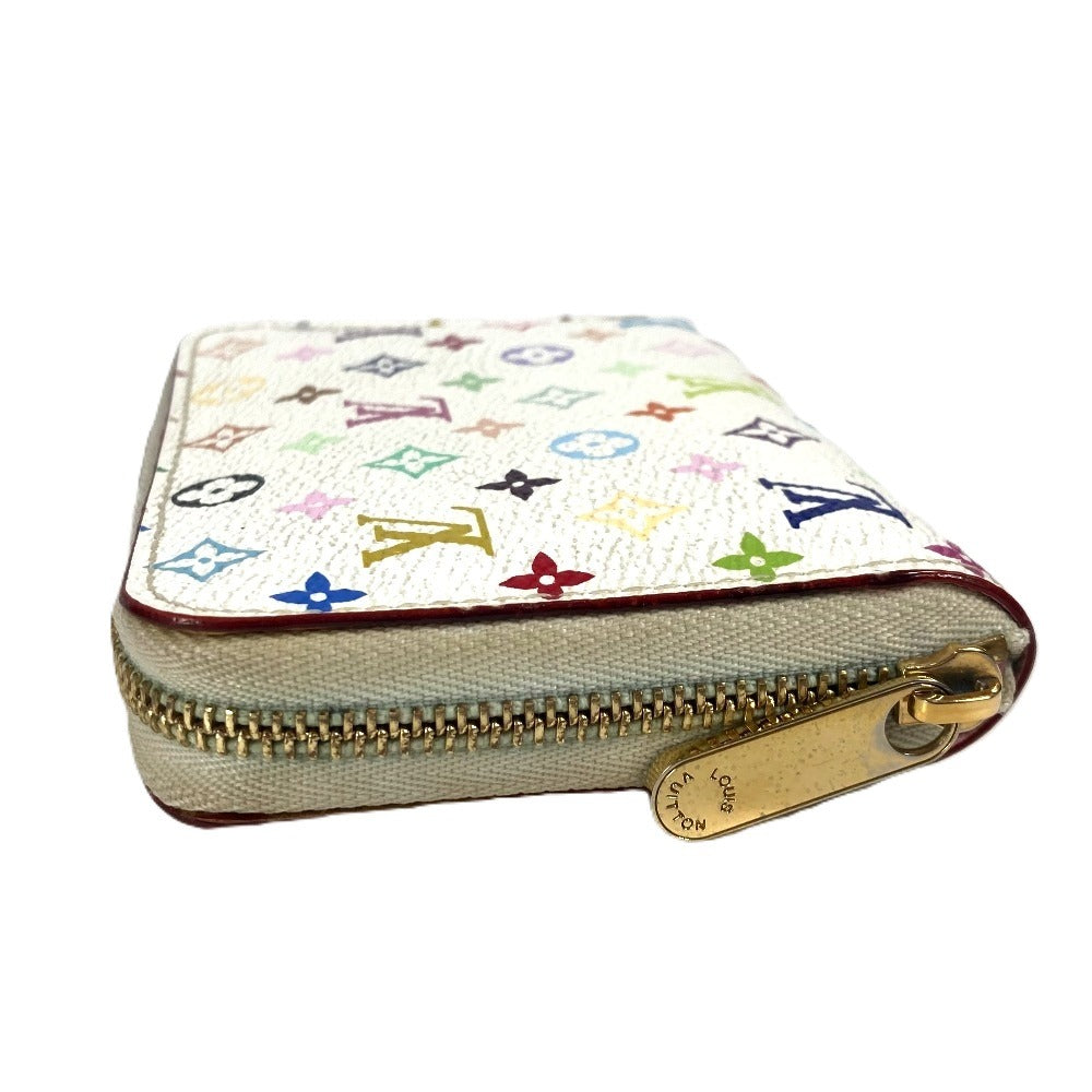 LOUIS VUITTON Coin case M93741 Monogram multicolor canvas white Monogram multicolor Zippy coin purse Women Used Authentic