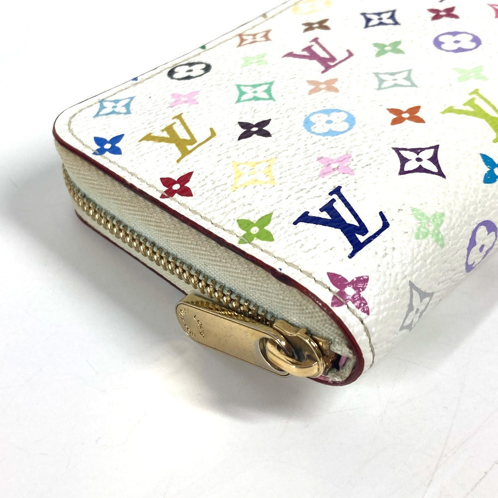 LOUIS VUITTON Coin case M93741 Monogram multicolor canvas white Monogram multicolor Zippy coin purse Women Used Authentic
