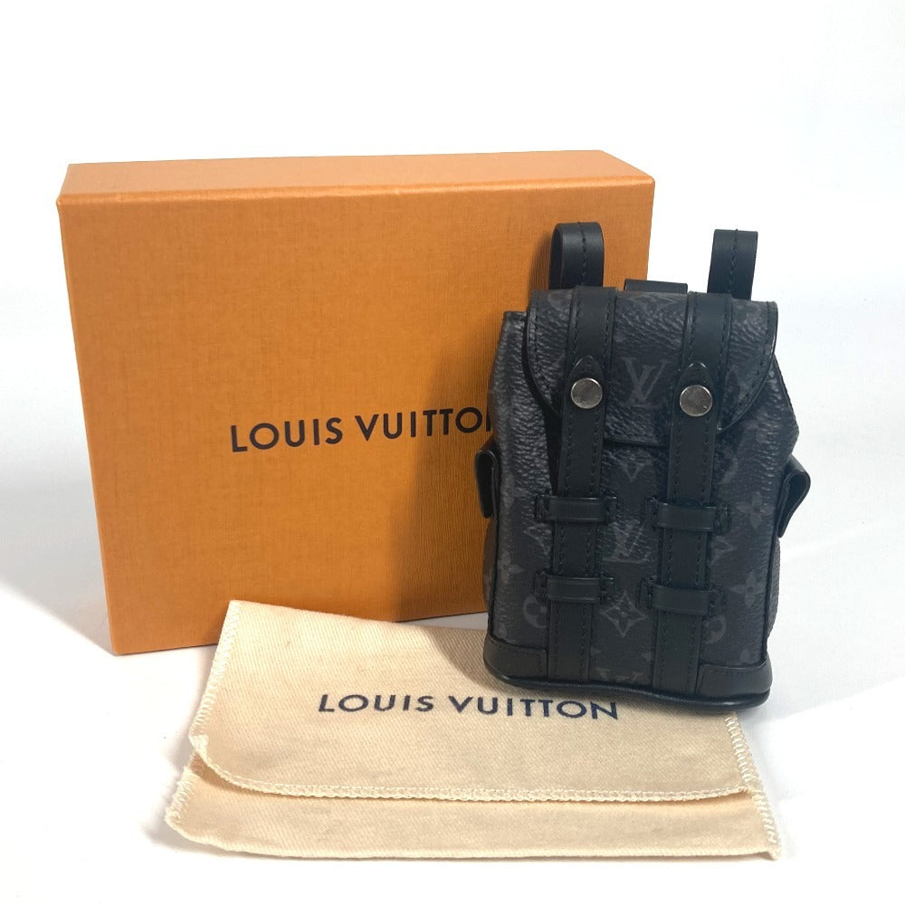 LOUIS VUITTON Bag charm M77166 Monogram Eclipse Canvas black Monogram Eclipse Beaded Sac Mini Christopher