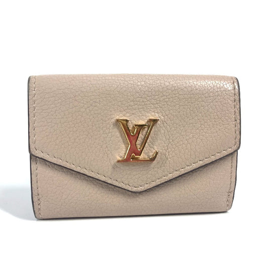 LOUIS VUITTON Trifold wallet M69340 Calf leather beige LV logo Portefeuille Rockmini