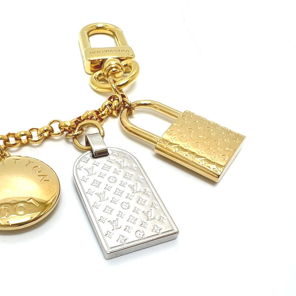 LOUIS VUITTON Bag charm M01314 Gold Plated gold Chain Nanogram Icon