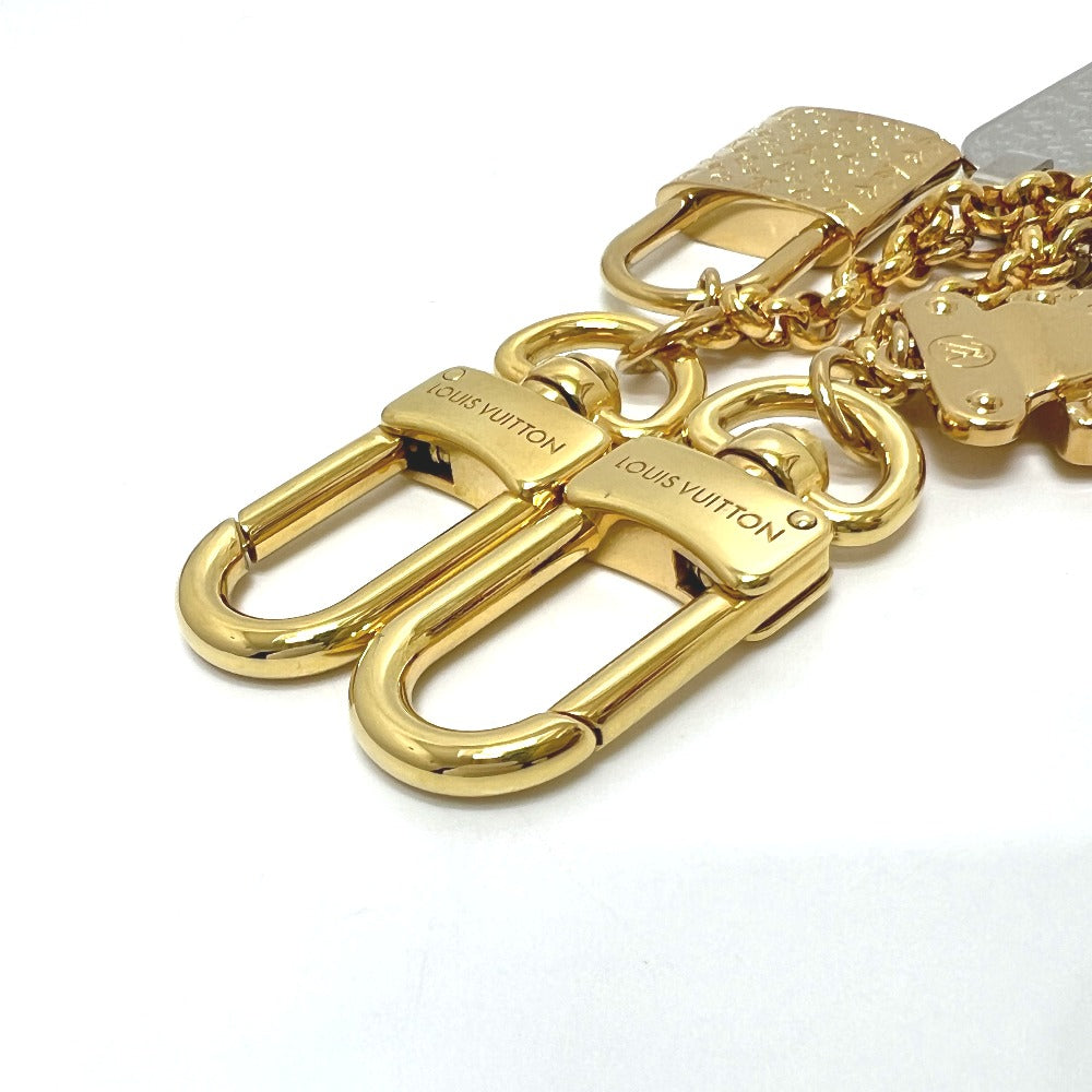 LOUIS VUITTON Bag charm M01314 Gold Plated gold Chain Nanogram Icon