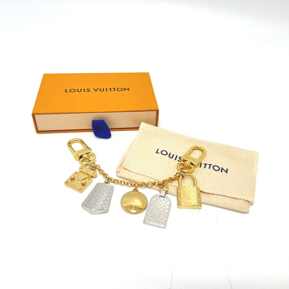 LOUIS VUITTON Bag charm M01314 Gold Plated gold Chain Nanogram Icon